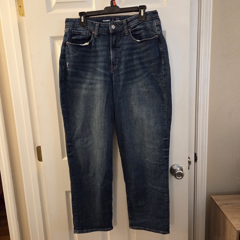 Old Navy sz 12 curvy OG loose high rise jeans casual everyday denim stretch